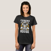 Cabana Junge im Haus, der Barkeeper versperrt T-Shirt (Vorne ganz)