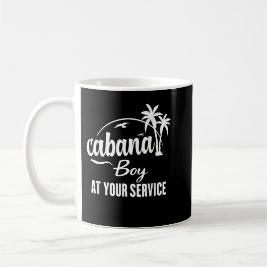 Cabana Junge zu Ihrer Verfügung Funny Summer T Shi Kaffeetasse (Links)