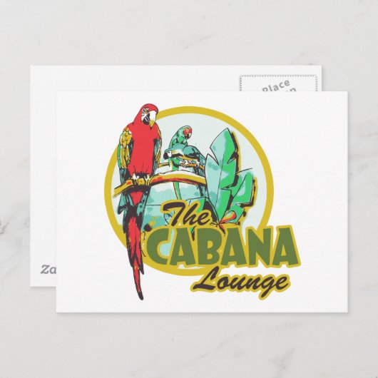 Cabana Lounge Postkarte (Vorne/Hinten)