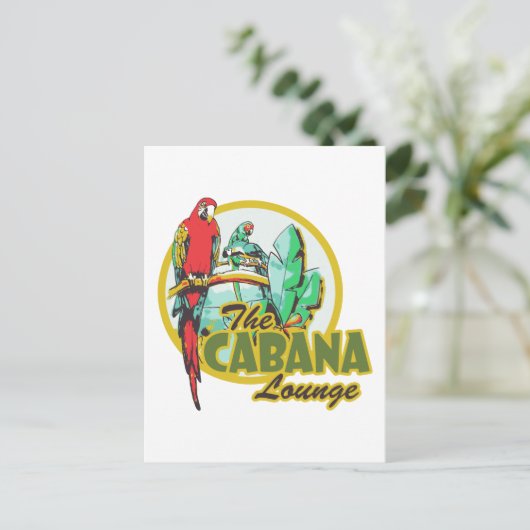 Cabana Lounge Postkarte (Stehend Vorderseite)