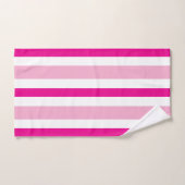 Cabana Pink White Stripes Badhandtuch Set (Handtuch)
