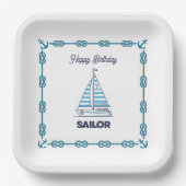 Cabana Sail Alles Gute zum Geburtstag Pappteller (Vorderseite)