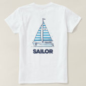 Cabana Sail Mädchen Nautical Boot Tee (Design Rückseite)