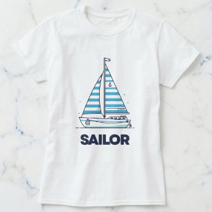 Cabana Sail Mädchen Nautical Boot Tee