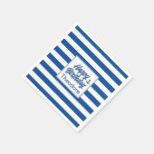 Cabana Streifen Anker Geburtstag Serviette (Ecke)