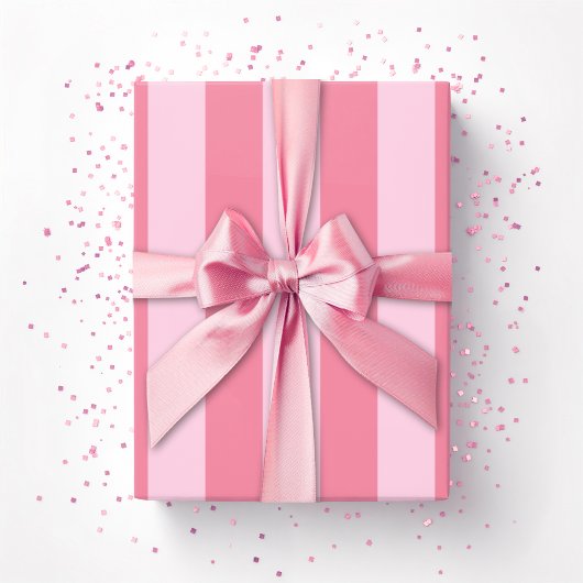 Cabana-Streifen in Rosa Geschenkpapier