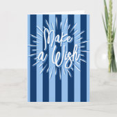 Cabana Streifen "Make a Wish" Burg in Blau Karte (Vorderseite)