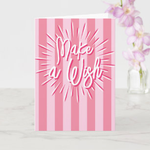 Cabana Streifen "Make a Wunsche" Burg in Rosa Karte