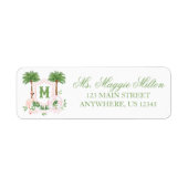 Cabana Streifen Palm Beach Monogramm Wappen (Vorne)