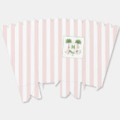 Cabana Streifen Palm Beach Monogramm Wappen Geschenkschachtel (Ungeklappt)
