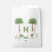 Cabana Streifen Palm Beach Monogramm Wappen Geschenktütchen (Vorderseite)