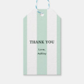 Cabana Strip Sea Green Brautparty Geschenkanhänger (Vorderseite)