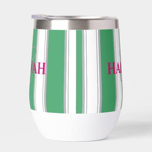 Cabana Stripe Monogram in Green (Rechts)