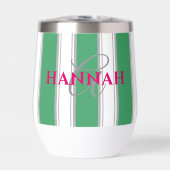 Cabana Stripe Monogram in Green (Vorderseite)