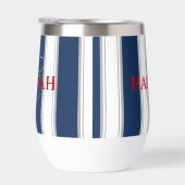 Cabana Stripe Monogram in Navy Blue (Rechts)