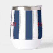 Cabana Stripe Monogram in Navy Blue (Links)