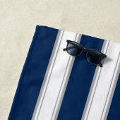 Cabana Stripe Monogram in Navy Blue Strandtuch (Beispiel)