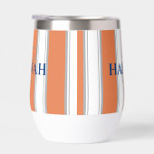 Cabana Stripe Monogram in Orange (Rechts)
