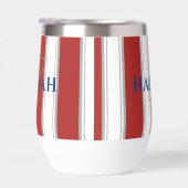 Cabana Stripe Monogram in Rot (Rechts)