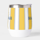 Cabana Stripe Monogramm in Gelb (Links)