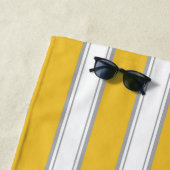 Cabana Stripe Monogramm in Gelb Strandtuch (Beispiel)
