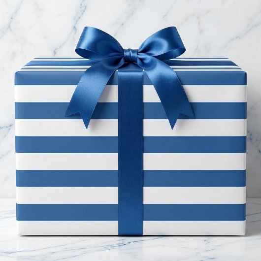 Cabana Stripe Nautisches Geschenkpapier