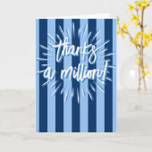 Cabana Stripes "Danke an Million" Burst in Blue Karte (Gelbe Blume)