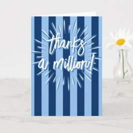 Cabana Stripes "Danke an Million" Burst in Blue Karte