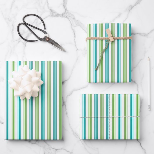 Cabana Stripes Geschenkpapier Set (Vorderseite)