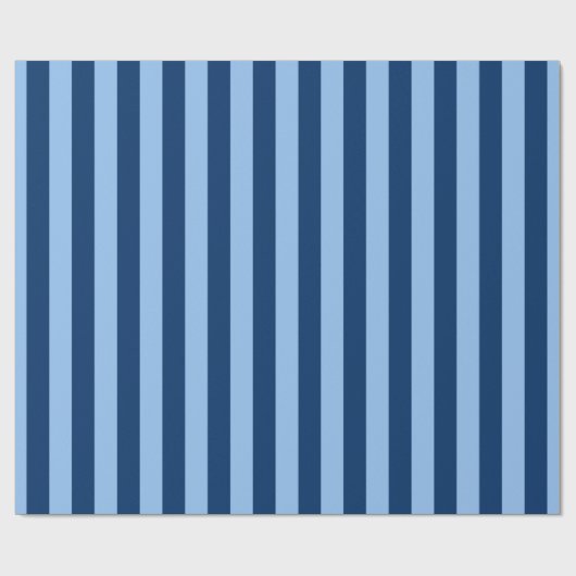 Cabana Stripes in Blue Indigo Geschenkpapier (Flach)