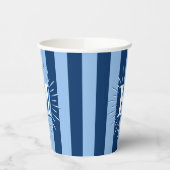 Cabana Stripes in Blue Personalized Pappbecher (Links)