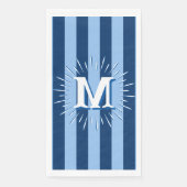 Cabana Stripes in Blue Personalized Serviette (Vorderseite)