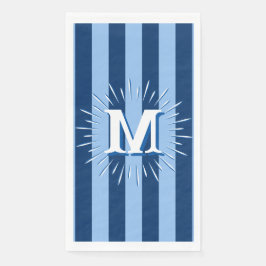 Cabana Stripes in Blue Personalized Serviette