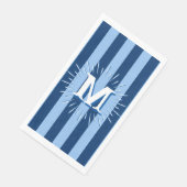 Cabana Stripes in Blue Personalized Serviette (Ecke)
