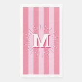 Cabana Stripes in Pink Personalized Serviette (Vorderseite)