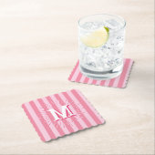 Cabana Stripes in Pink Personalized Untersetzer (Vor Ort)
