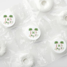 Cabana Stripes Palm Beach Monogram Crest