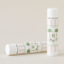 Cabana Stripes Palm Beach Monogram Crest