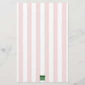 Cabana Stripes Palm Beach Monogram Crest Briefpapier (Rückseite)