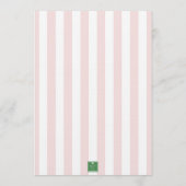 Cabana Stripes Palm Beach Monogram Crest Einladung (Rückseite)