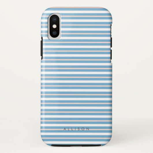 Cabana Stripes Personalisieren Name/Monogramm Case-Mate iPhone Hülle (Rückseite)