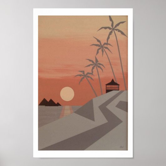 CABANA SUNSET (8 "x12") Poster (Vorne)