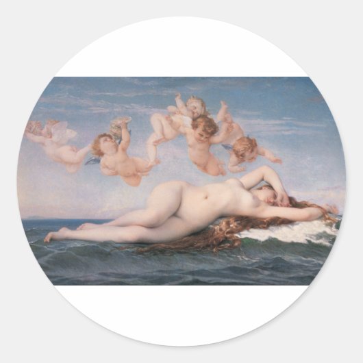 Cabanel Alexandre Die Geburt der Venus 1863 Runder Aufkleber (Vorderseite)