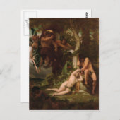 Cabanel Die Ausweisung Adams und Eva aus dem Gar Postkarte (Vorne/Hinten)