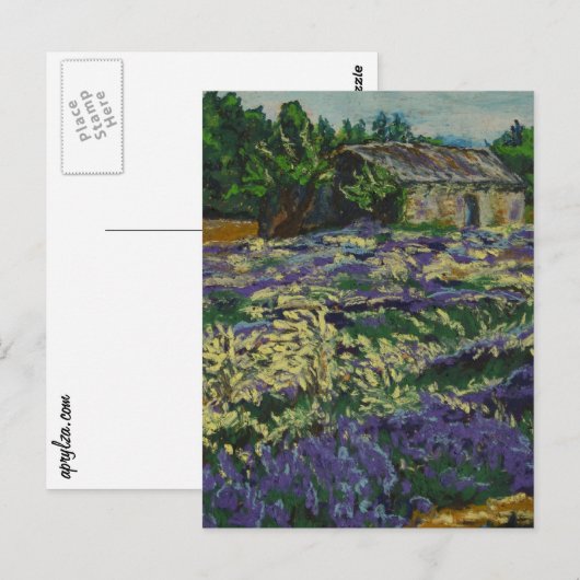 Cabanon dans la lavande postkarte (Vorne/Hinten)