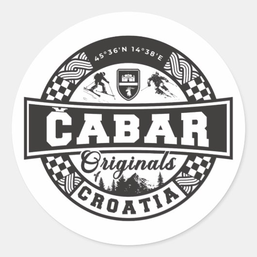 Čabar Originals Runder Aufkleber (Vorderseite)
