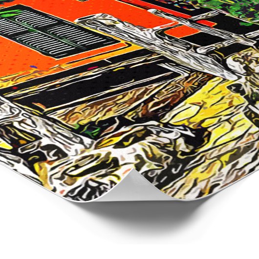 Cabaret Au Lapin Agile. Paris, Frankreich Poster (Ecke)