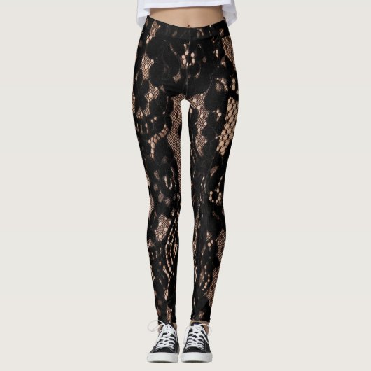 Cabaret Black Lace Leggings (Vorderseite)