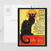 Cabaret du Chat Noir, Steinlen Postkarte (Vorne/Hinten)