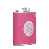 Cabaret Pink Mit Monogramm Flask - Zodiac - Leo Flachmann (Rechts)
